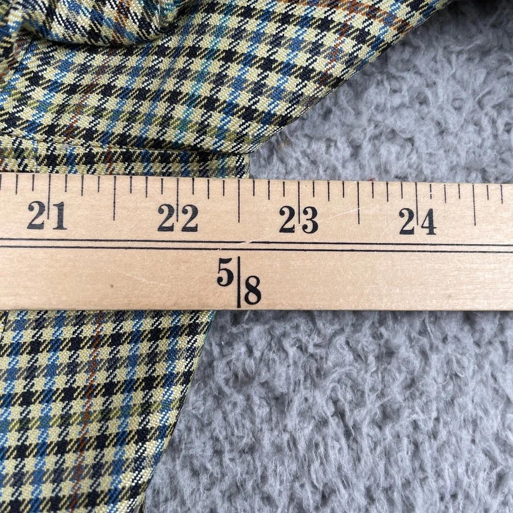 Tom James Sport Coat Mens 44 Multi Innocenti Oro Hand Tailored Check Blazer
